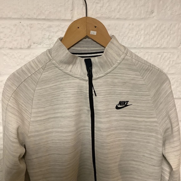 Nike Full Zip Sweatshirt - Size S - Beige Fleck - P2P 21โ - Picture 6 of 6